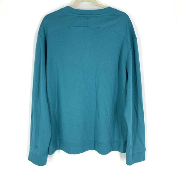 Men's XL All in Motion Ponte Crew Neck Sweatshirt Turquoise Blue NWT - Picture 3 of 8